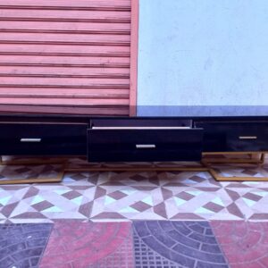 Metallic Frame Wooden TV Cabinet4