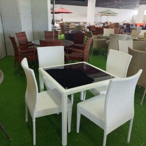 White Outdoor Dining Set