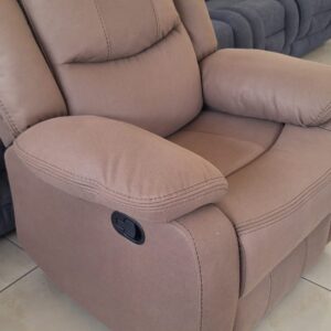 Brown One Seater Recliner Sofa (1)