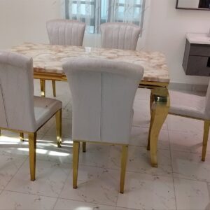 6seat marble top dining table