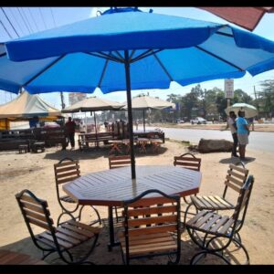 6-Seater dining outdoor with  an umbrella