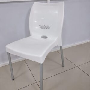 Stackable plastic chairs
